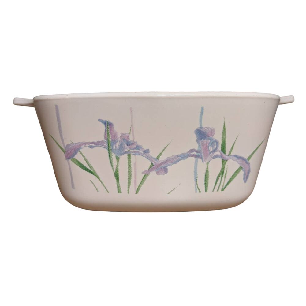 CorningWare Vintage Iris Small Mini Casserole Dish NO LID 700mL Square Baking